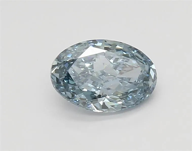 0.95ct Oval Lab Grown Diamond (Colour Fancy Vivid Blue, Clarity VVS2, IGI Certified)