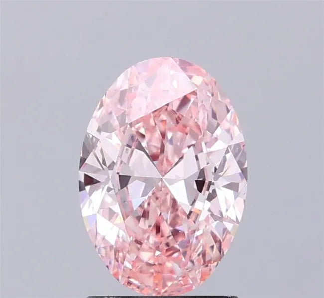 1.50ct Oval Lab Grown Diamond (Colour Fancy Intense Pink, Clarity VVS2, IGI Certified)