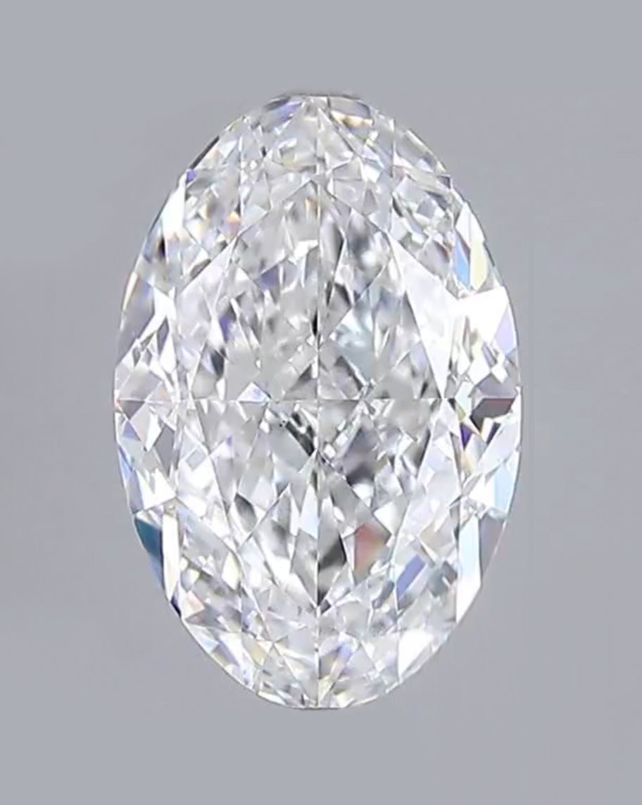No Bowtie Oval Lab Diamond 3.02ct D VS1