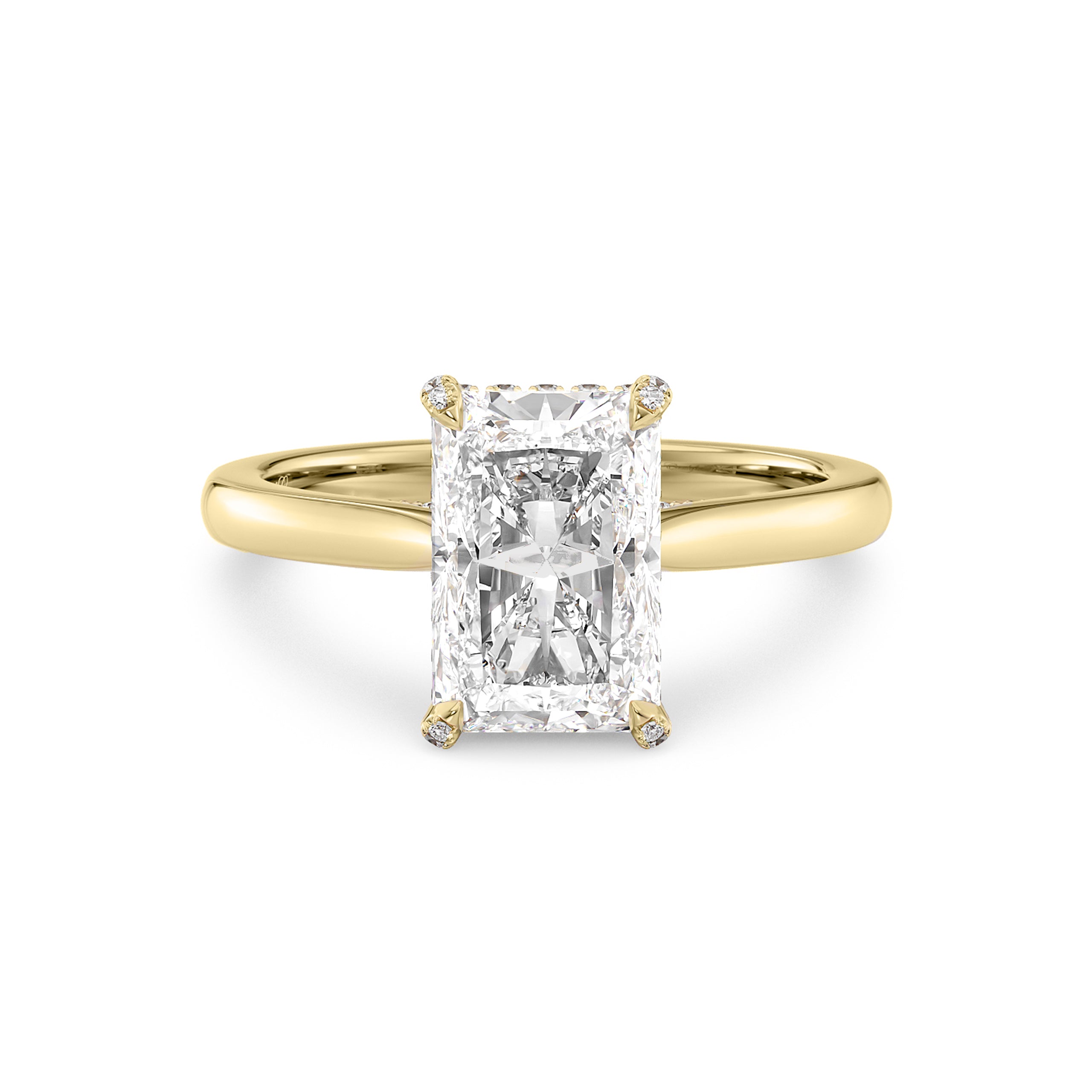 Cathedral Pavé Basket and Bridge Engagement Ring