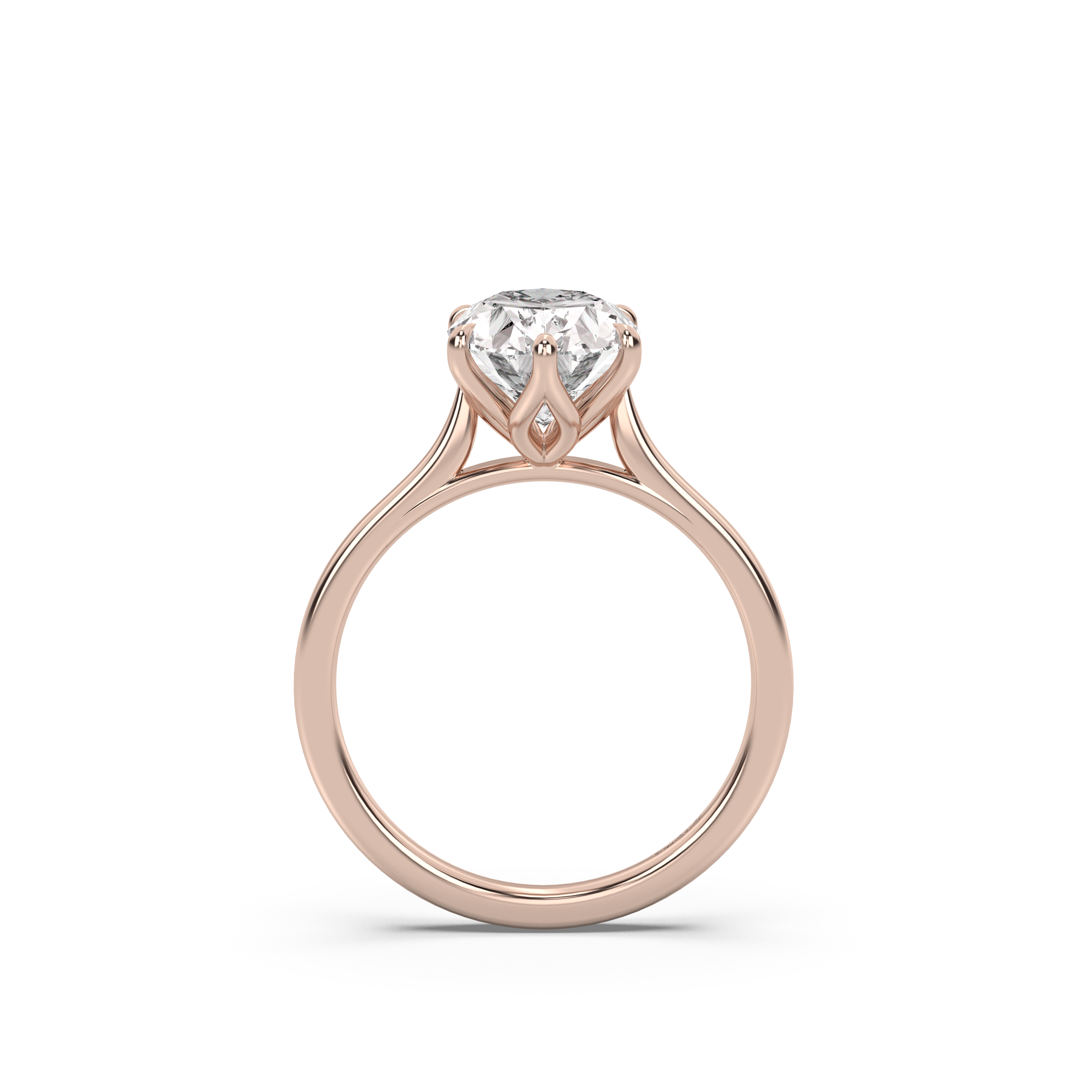 Classic Petal Cathedral Diamond Ring Setting