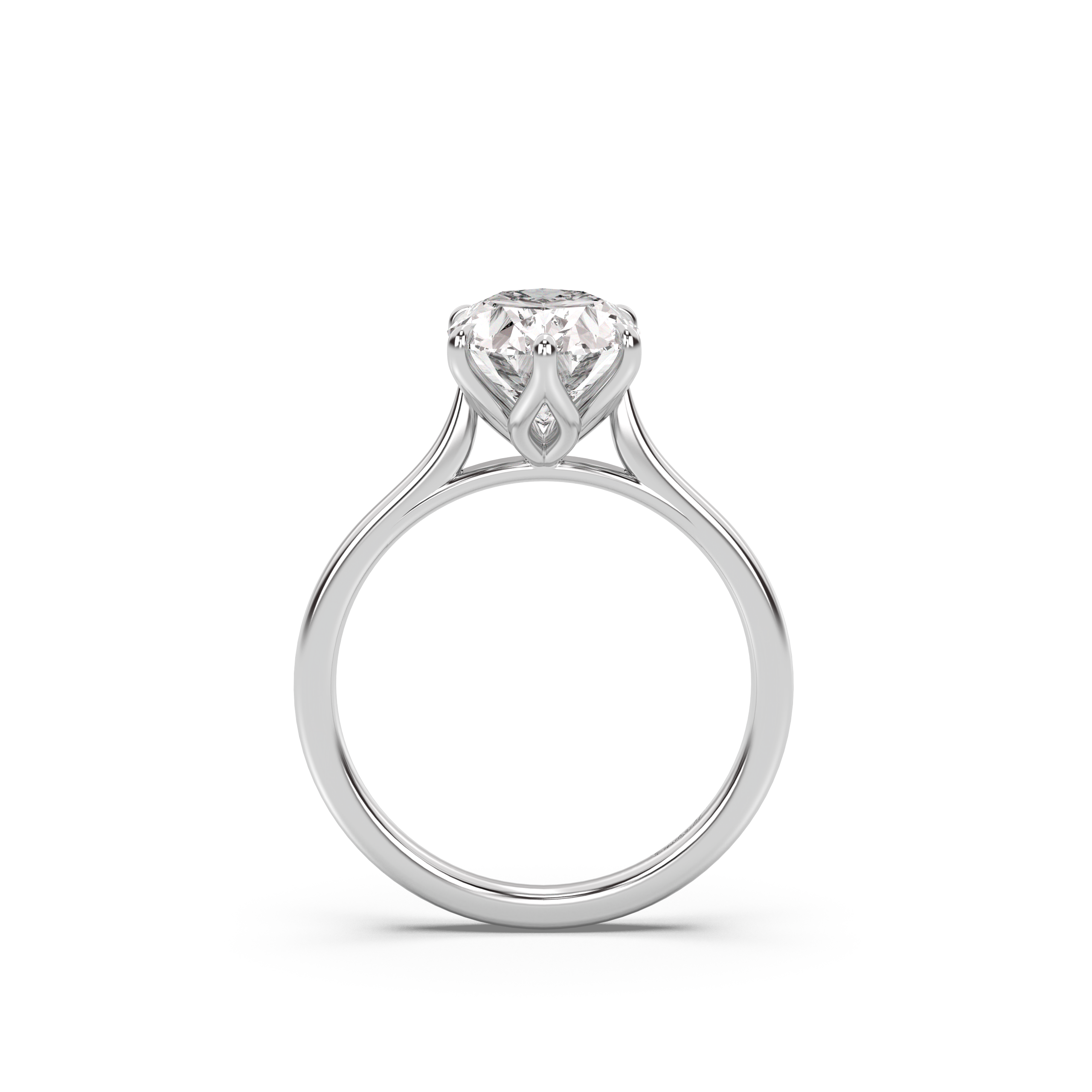 Classic Petal Cathedral Diamond Ring Setting