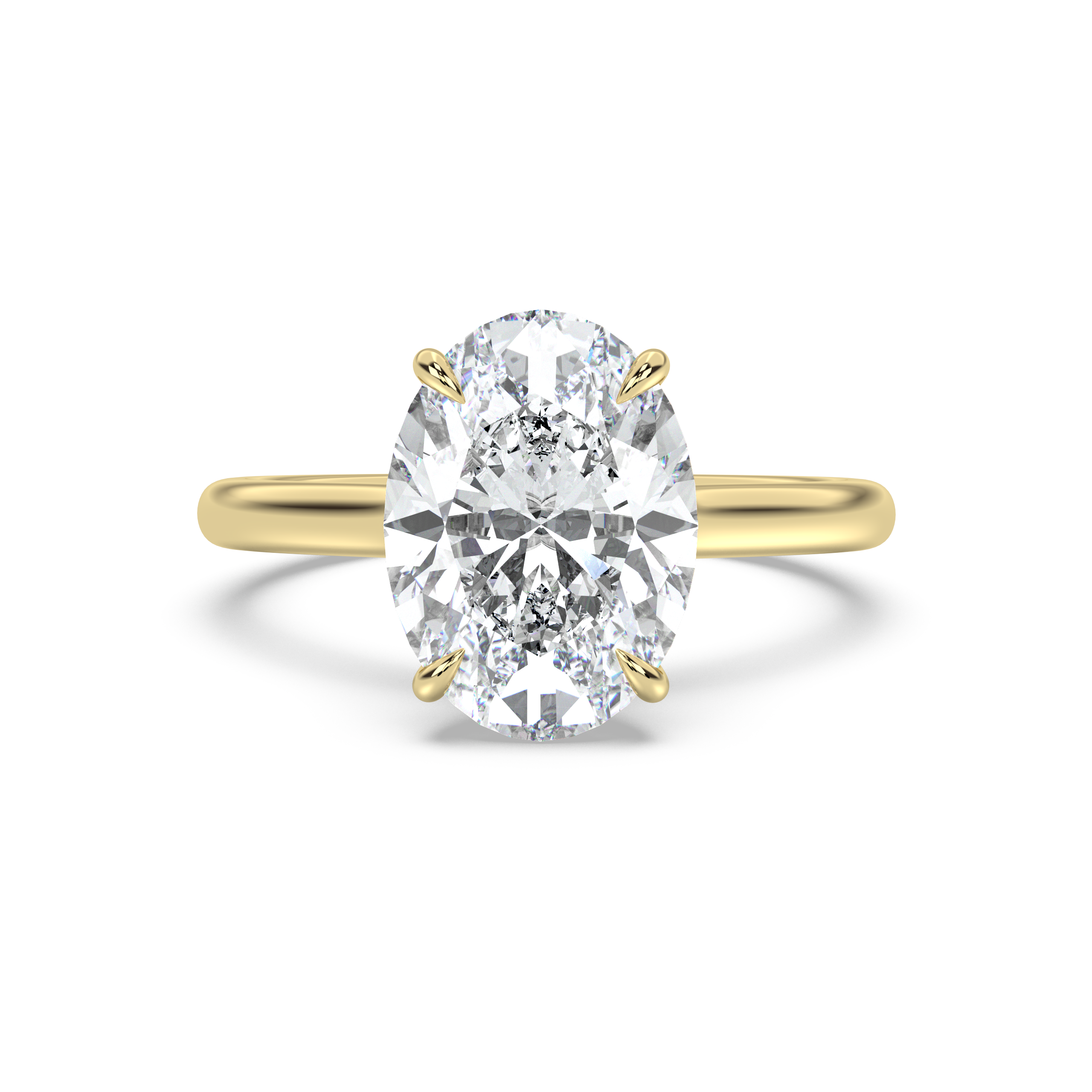 Signature Cathedral Hidden Heart with Pavé Bridge Engagement Ring
