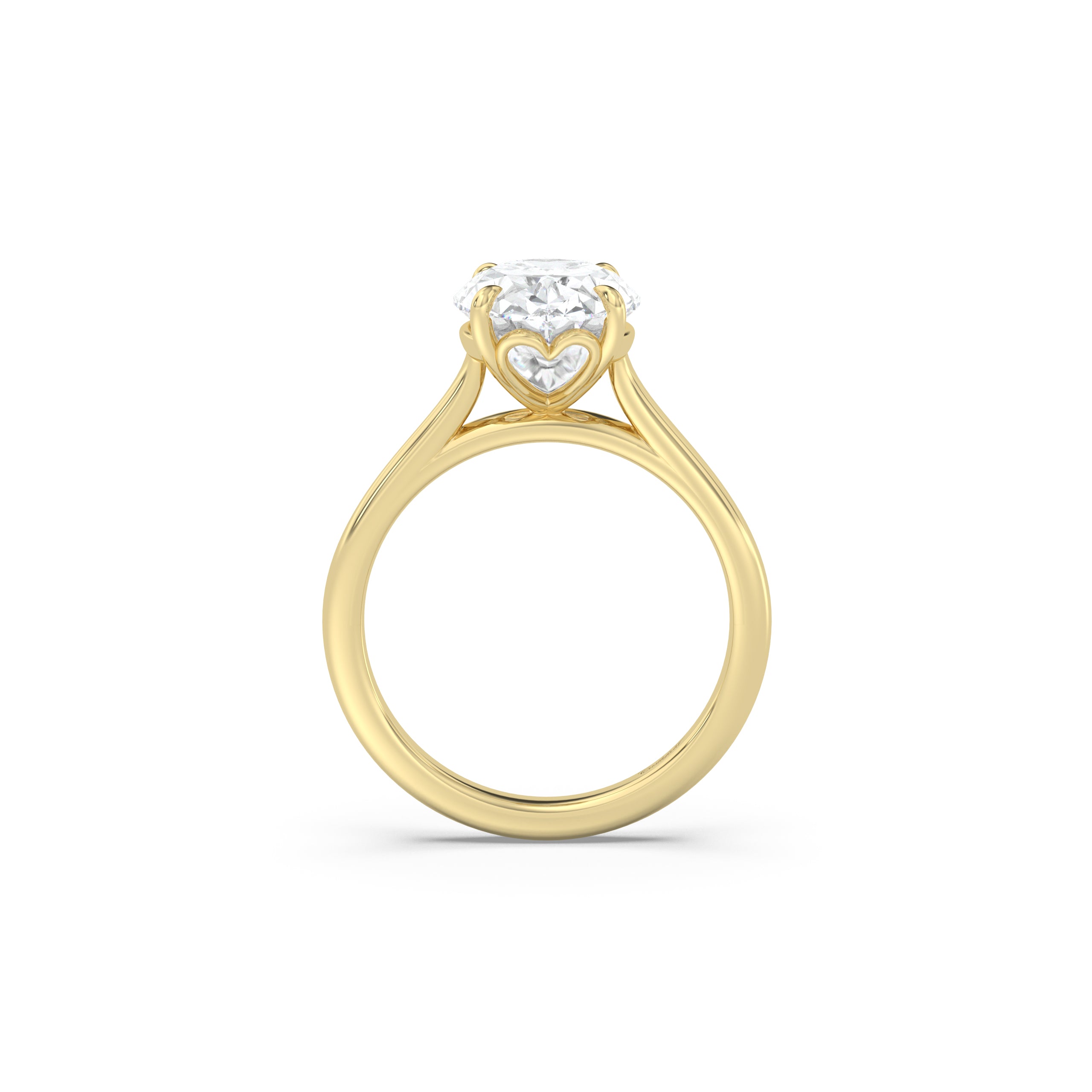 Signature Cathedral Hidden Heart Moissanite Engagement Ring