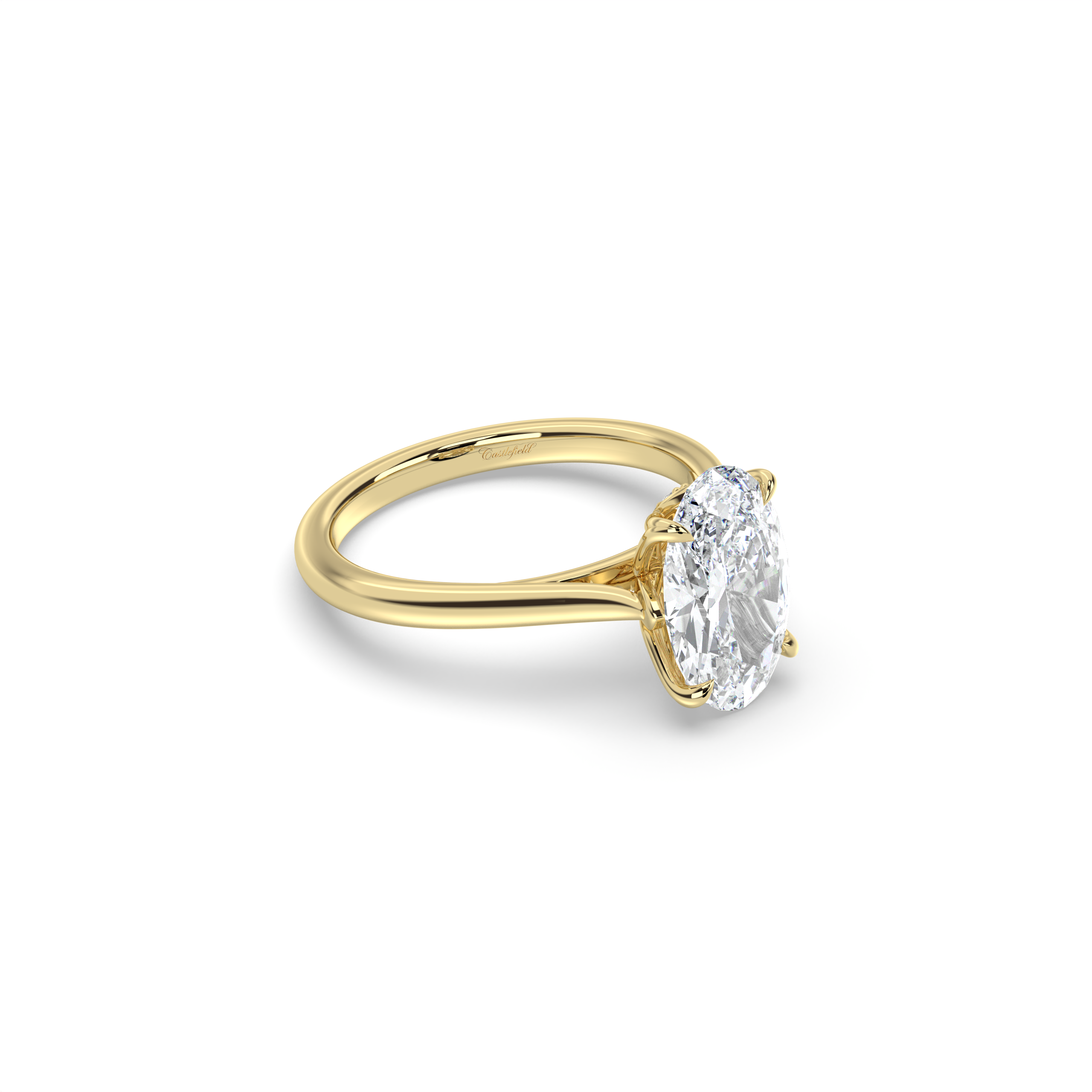 Signature Cathedral Petal and Pavé Bridge Diamond Ring