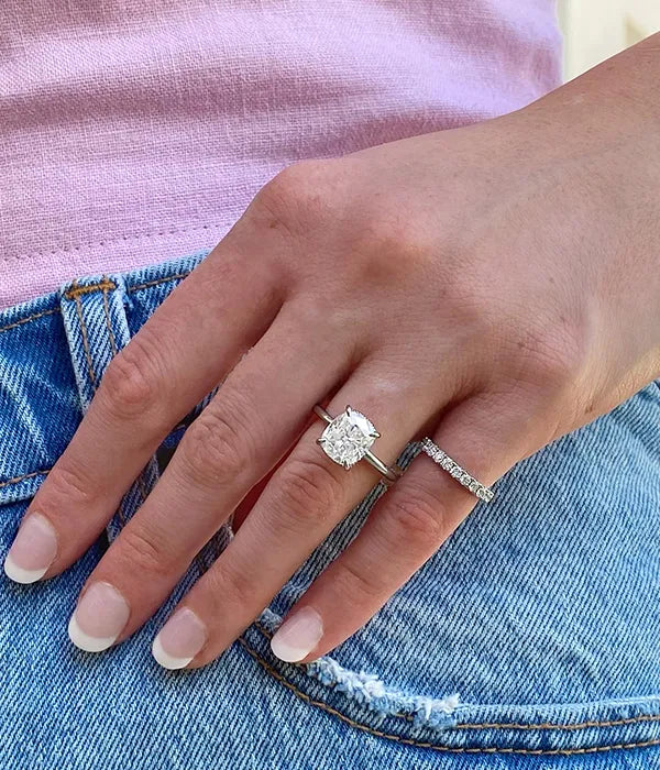 Classic Hidden Halo Diamond Ring Setting