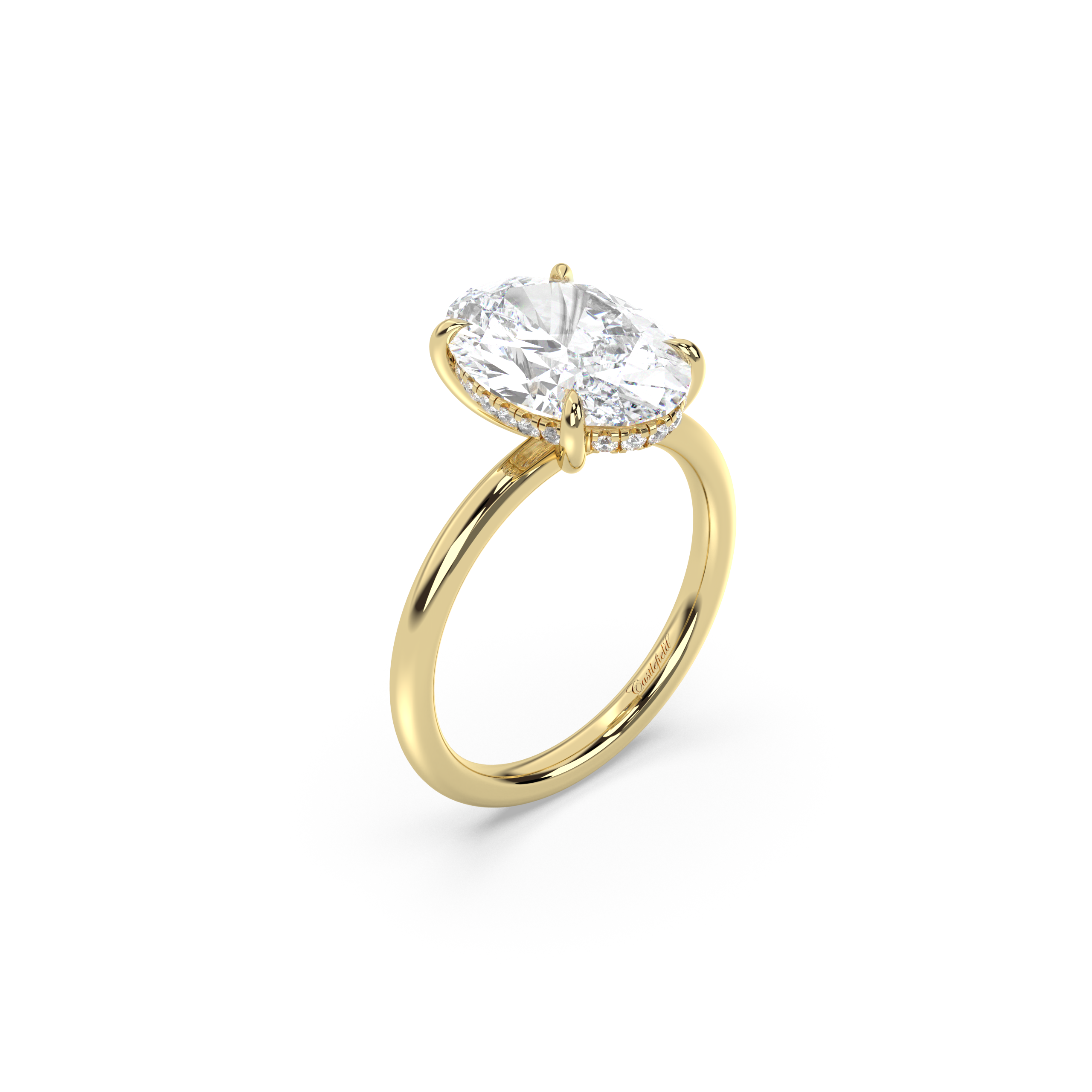 Classic Hidden Halo Diamond Ring Setting