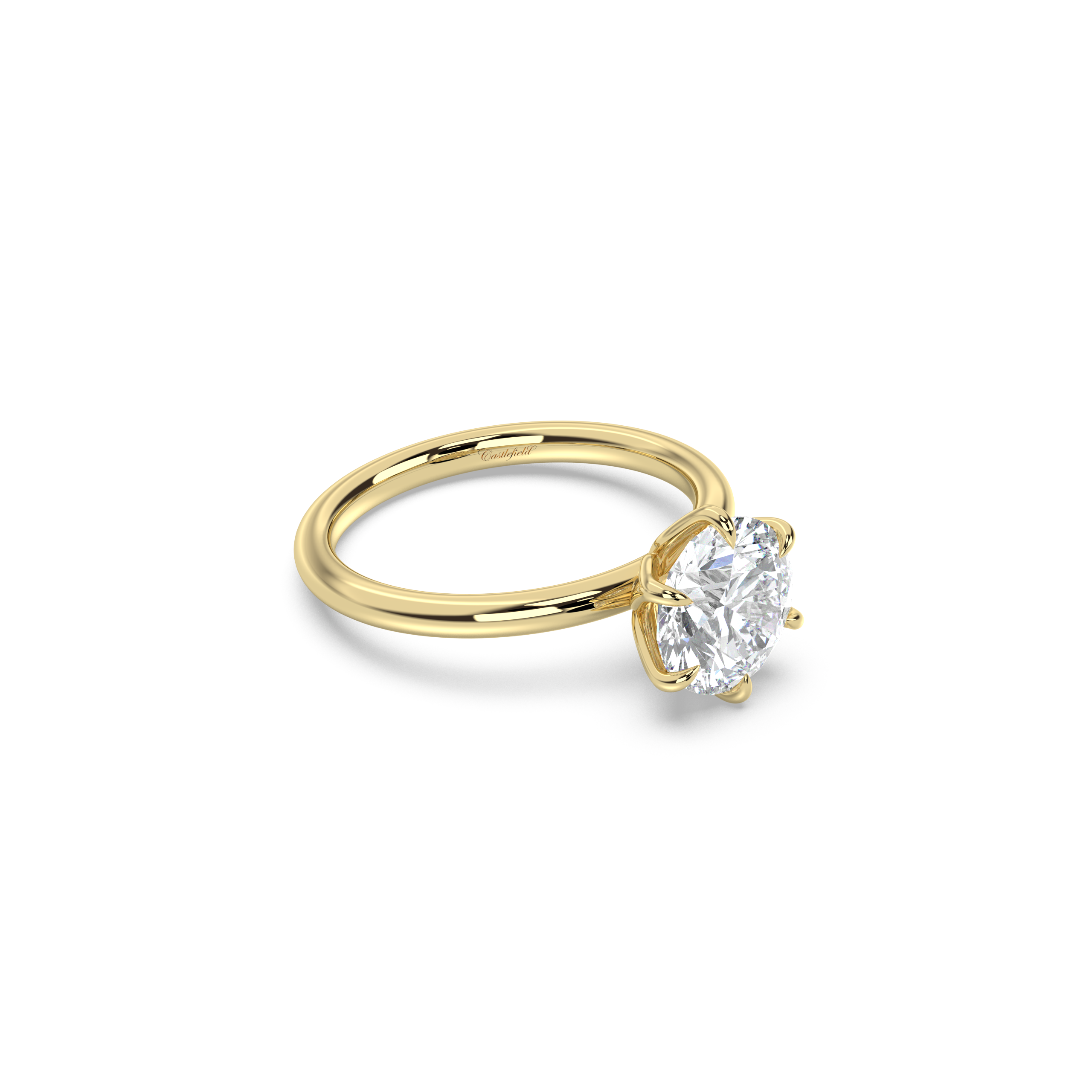Classic Petal Moissanite Engagement Ring