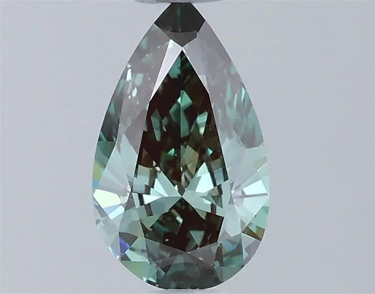 0.50ct Pear Lab Grown Diamond (Colour Fancy Vivid Green, Clarity VS1, IGI Certified)