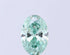 0.53ct Oval Lab Grown Diamond (Colour Fancy Vivid Green, Clarity VVS2, IGI Certified)