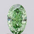 1.02ct Oval Lab Grown Diamond (Colour Fancy Vivid Green, Clarity IF, IGI Certified)