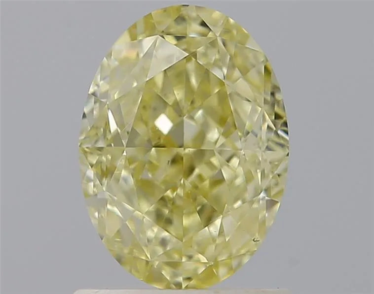 1.23ct Oval Natural Diamond (Colour Fancy Light Yellow, Clarity VS1, Cut GD, IGI Certified)