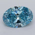 1.50ct Oval Lab Grown Diamond (Colour Fancy Vivid Blue, Clarity VVS2, IGI Certified)