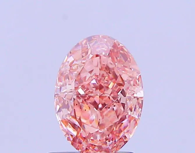 1.51ct Oval Lab Grown Diamond (Colour Fancy Intense Brownish Pink, Clarity VS1, IGI Certified)