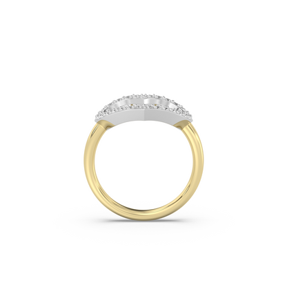 Diamond Heart Outline Ring