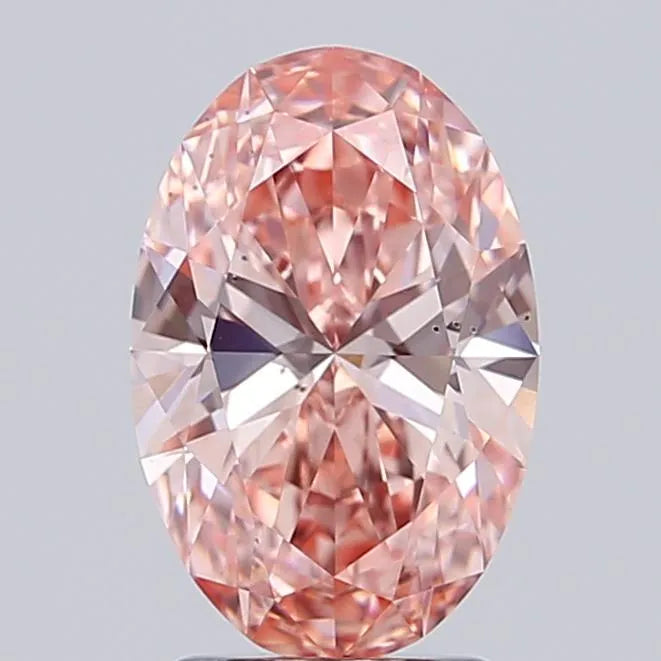 2.06ct Oval Lab Grown Diamond (Colour Fancy Vivid Pink, Clarity SI1, IGI Certified)