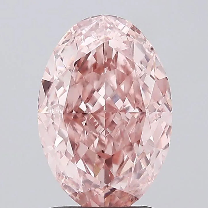 2.43ct Oval Lab Grown Diamond (Colour Fancy Vivid Pink, Clarity VS1, IGI Certified)