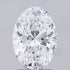 2.50ct Oval Lab Grown Diamond (Colour D, Clarity VVS1, IGI Certified)