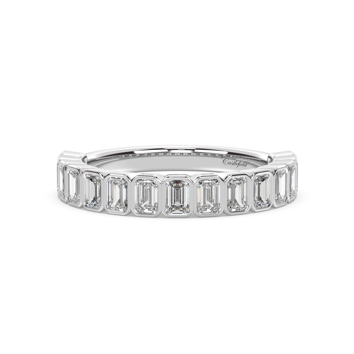 Signature Vertical Emerald Bezel Band