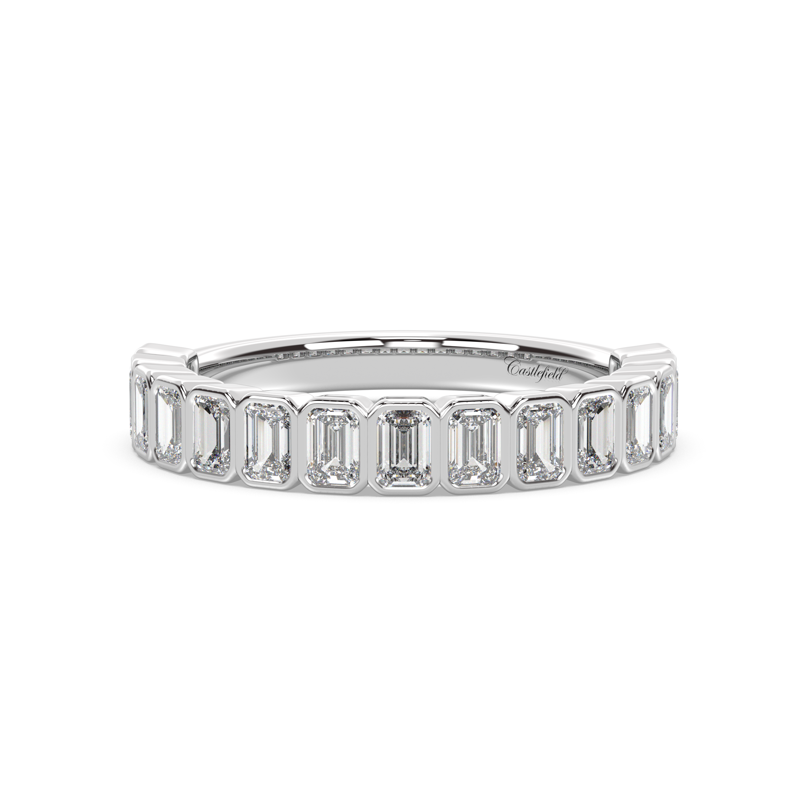 Signature Vertical Emerald Bezel Band
