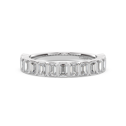 Signature Vertical Emerald Bezel Band
