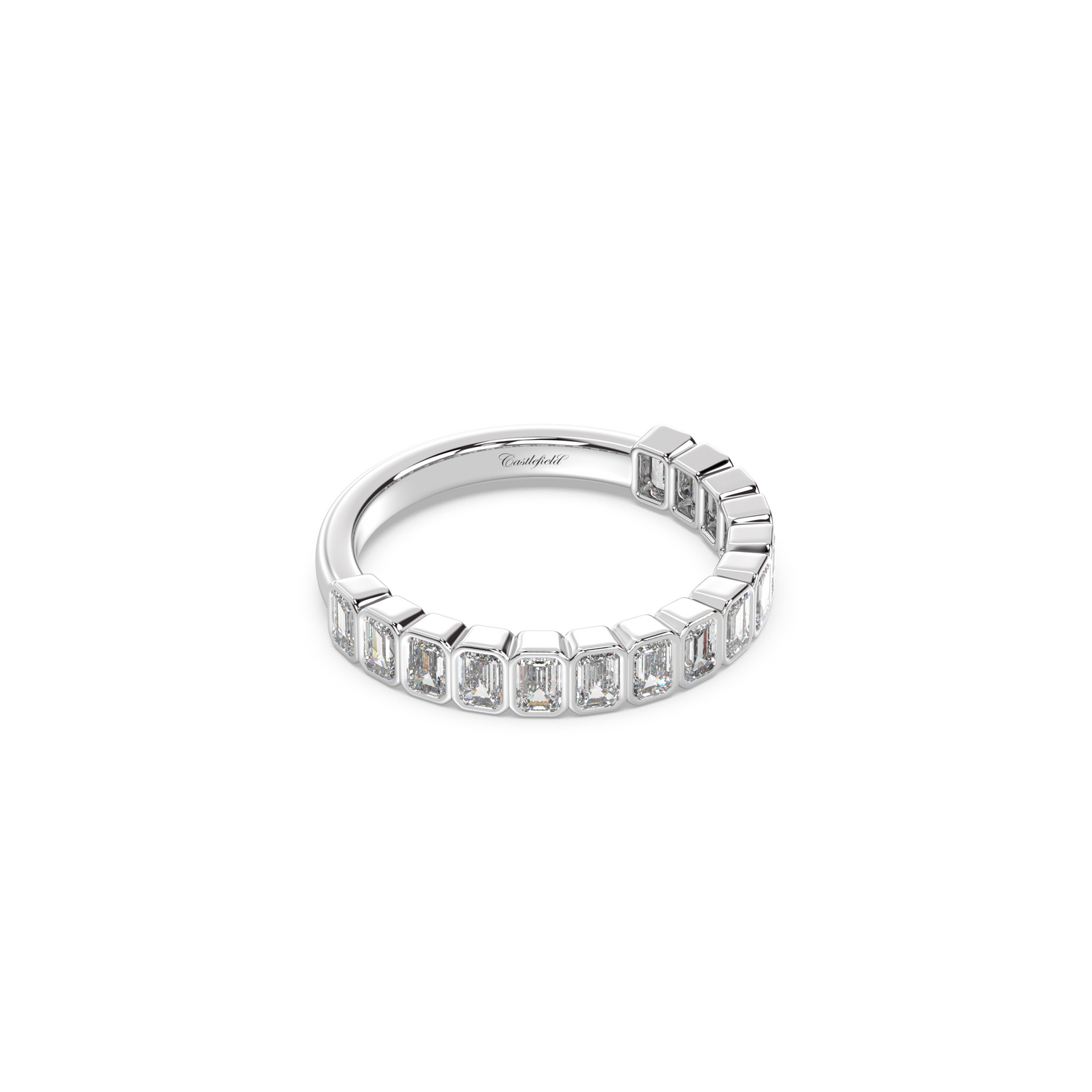 Signature Vertical Emerald Bezel Band
