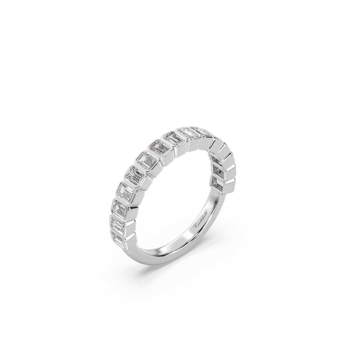 Signature Vertical Emerald Bezel Band