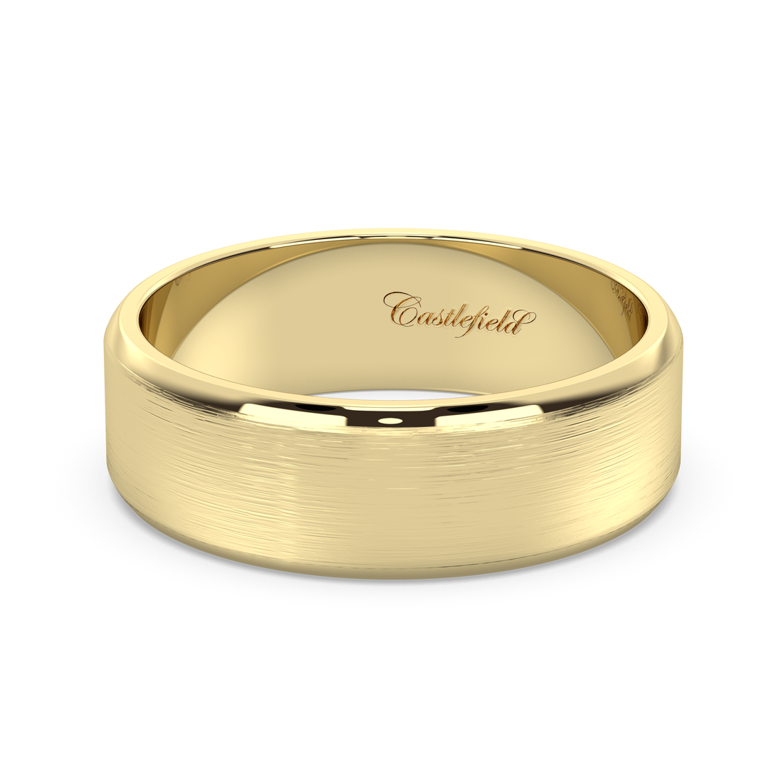 Brushed Beveled Band - 6.5 mm