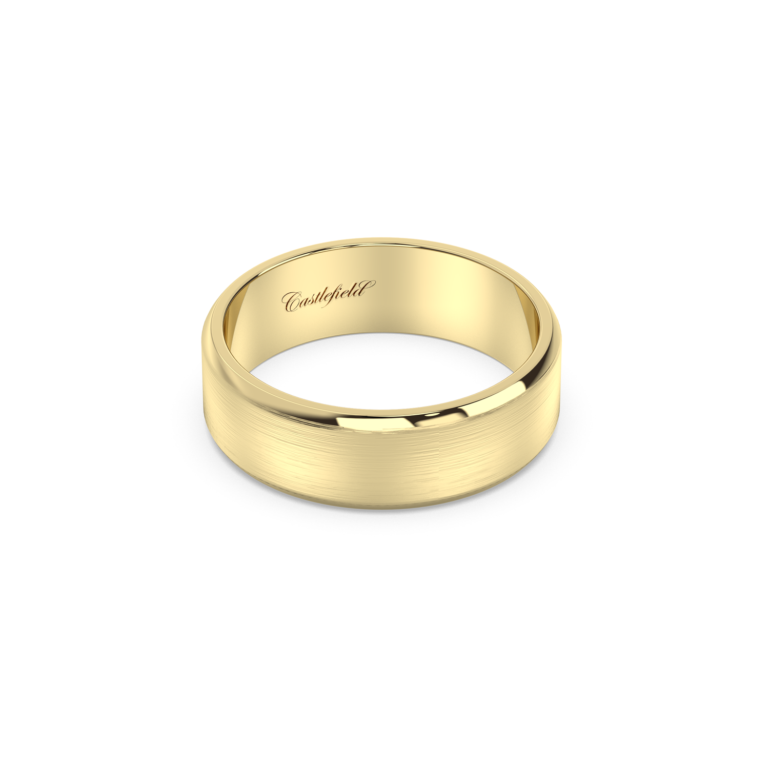 Brushed Beveled Band - 6.5 mm