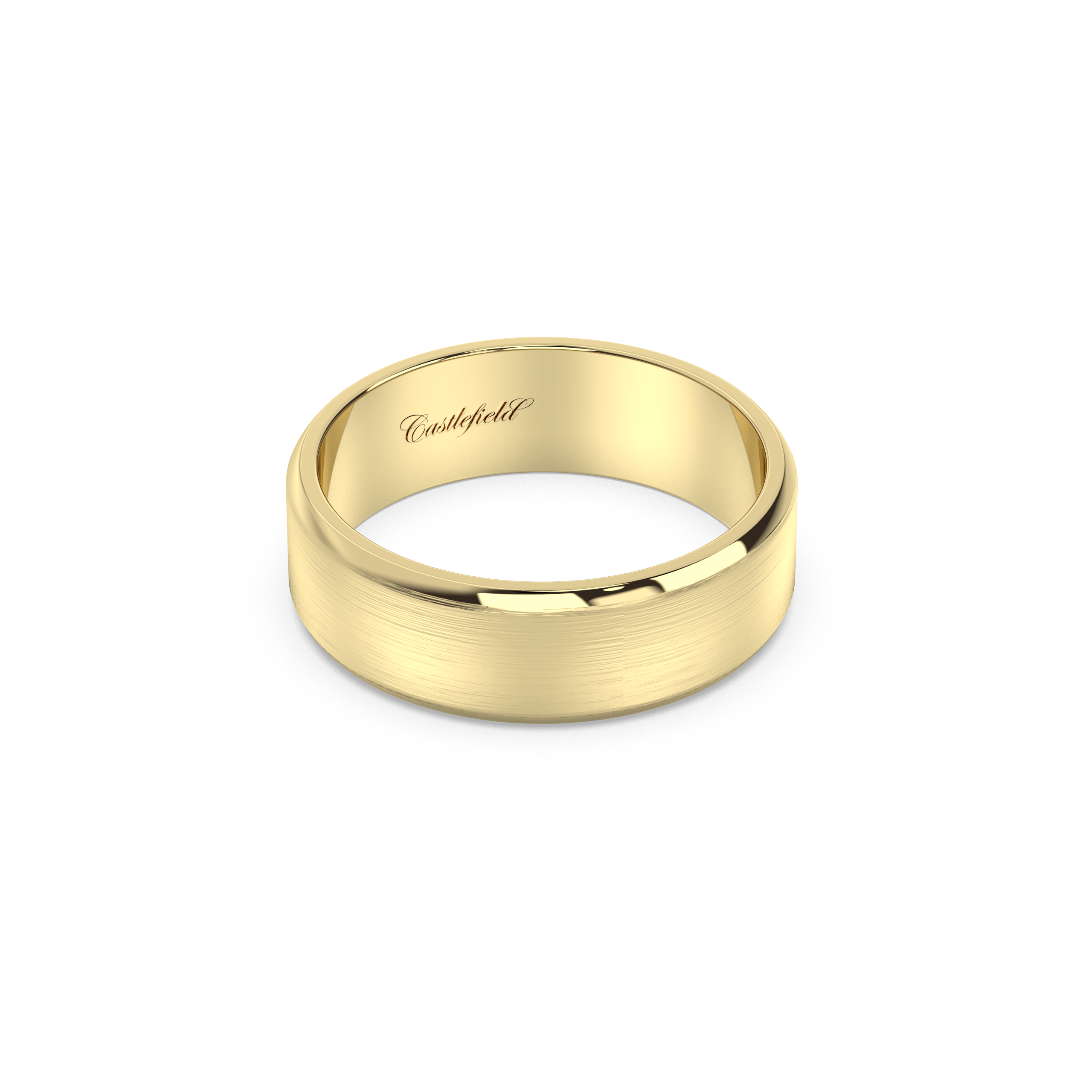 Brushed Beveled Band - 6.5 mm