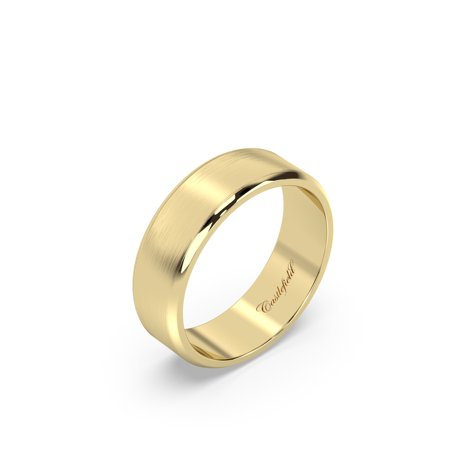 Brushed Beveled Band - 6.5 mm