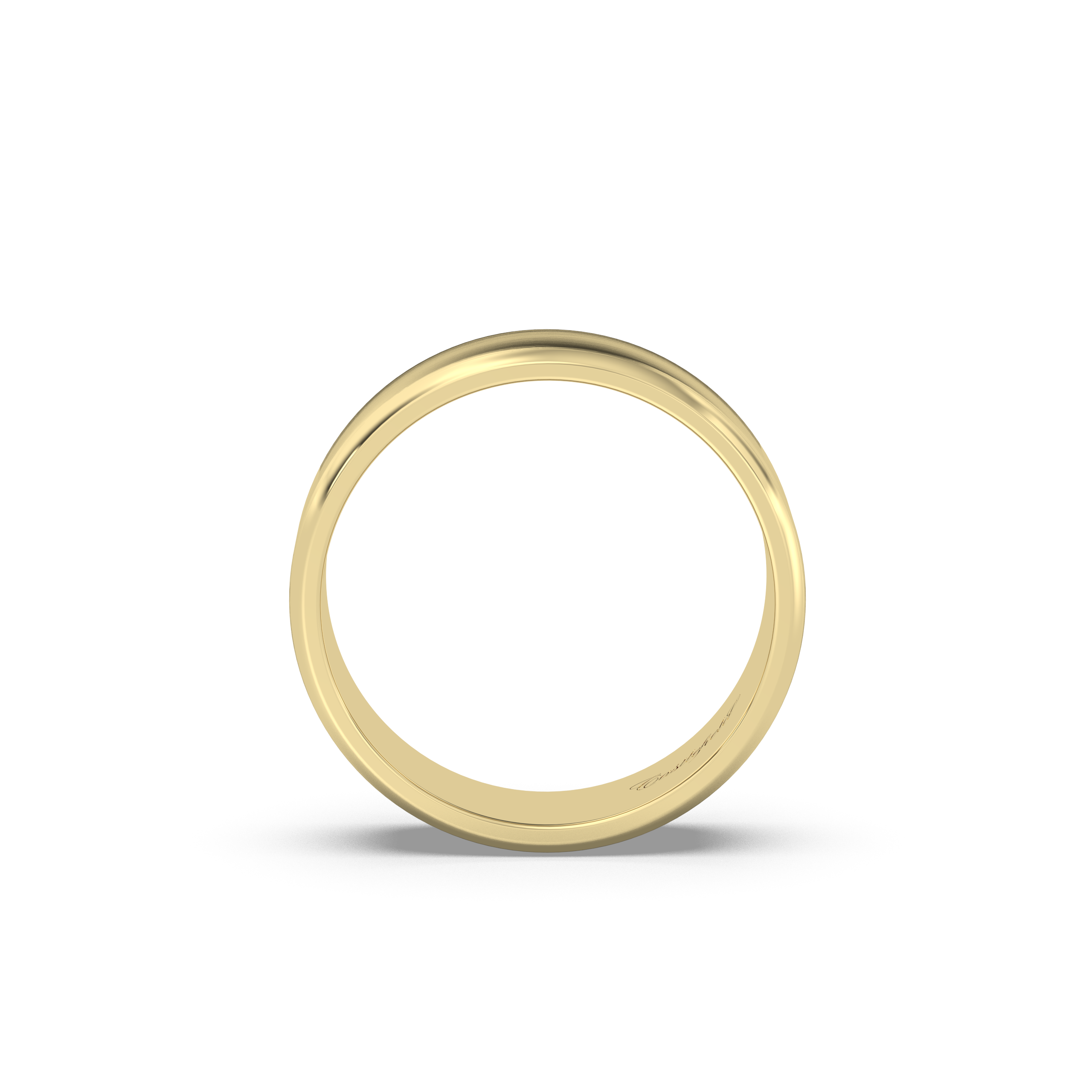 Brushed Beveled Band - 6.5 mm