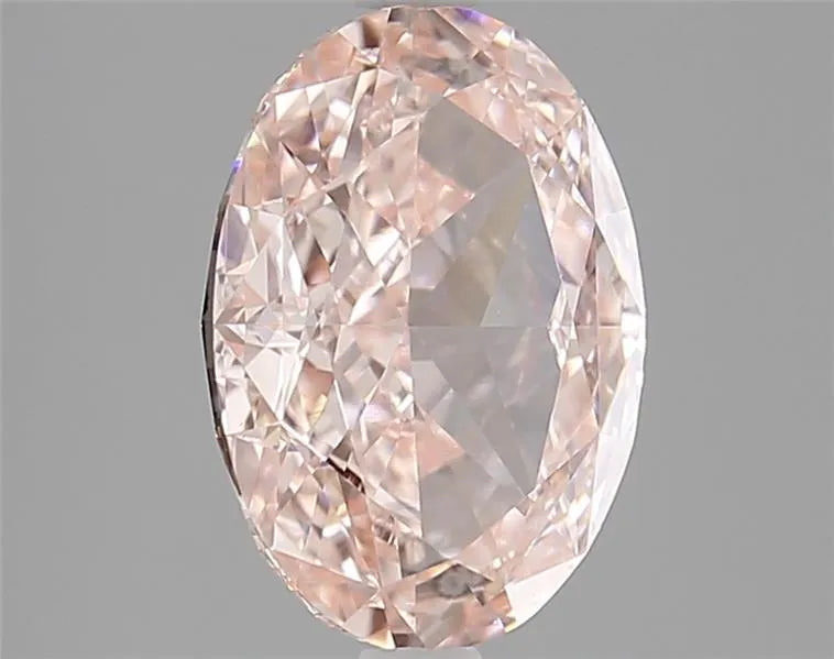 3.08ct Oval Lab Grown Diamond (Colour Fancy Vivid Pink, Clarity VVS2, IGI Certified)