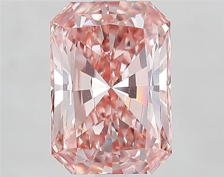 3.86ct Radiant Lab Grown Diamond (Colour Fancy Vivid Pink, Clarity VVS2, IGI Certified)