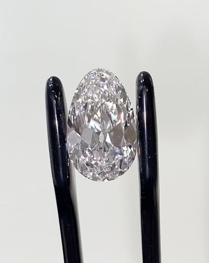 Antique Cut Pear Lab Diamond 3.13ct E VVS2