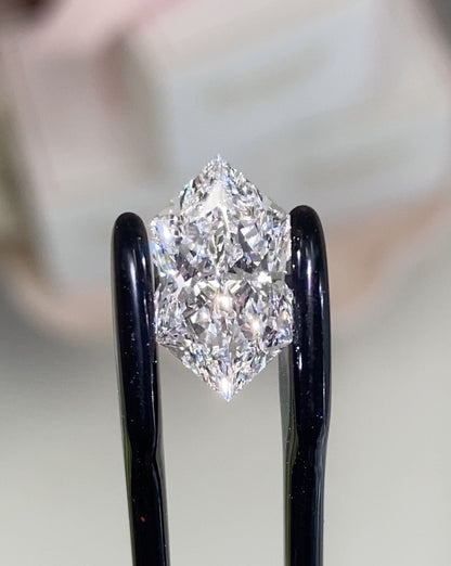 3.02 ct Brilliant Dutch Marquise Lab Diamond