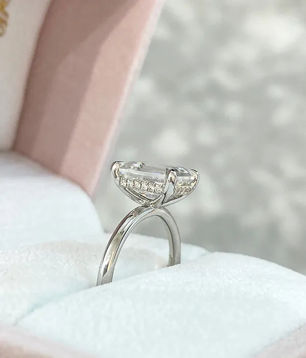 Classic Hidden Halo Diamond Ring Setting