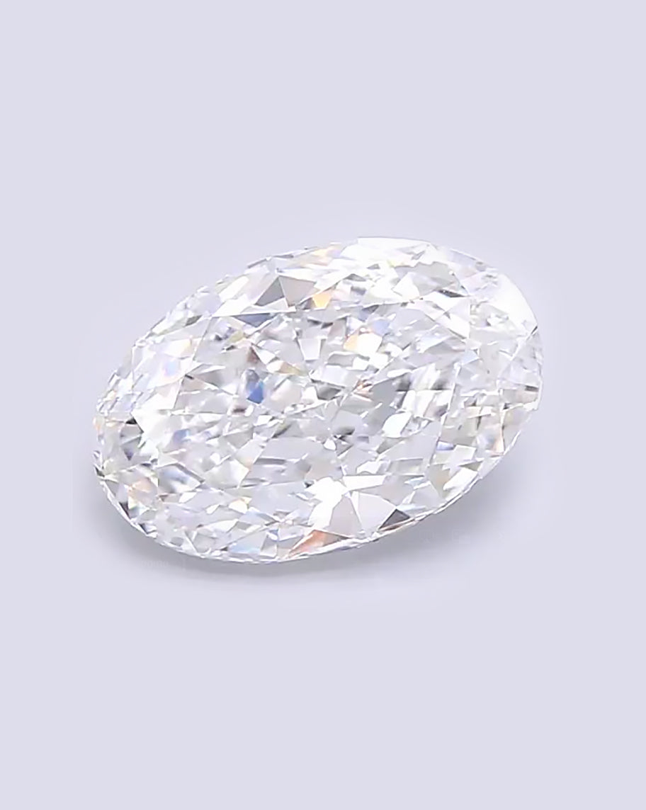 No Bowtie Oval Lab Diamond 3.01ct D VS1