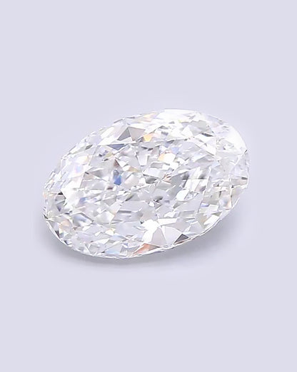 No Bowtie Oval Lab Diamond 3.01ct D VS1
