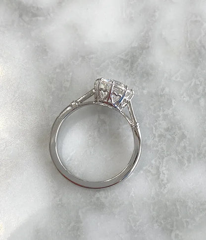 Signature Cathedral Petite Hearts Micro Pavé Diamond Ring