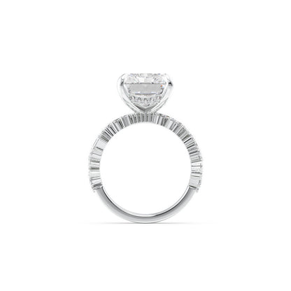 Mixed Shape Band Moissanite Engagement Ring