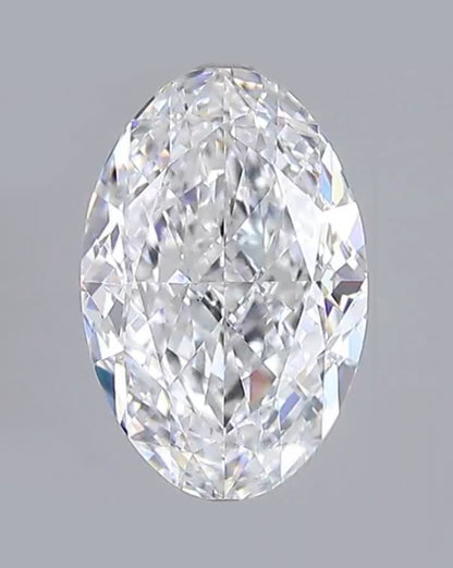 No Bowtie Oval Lab Diamond 3.02ct D VS1