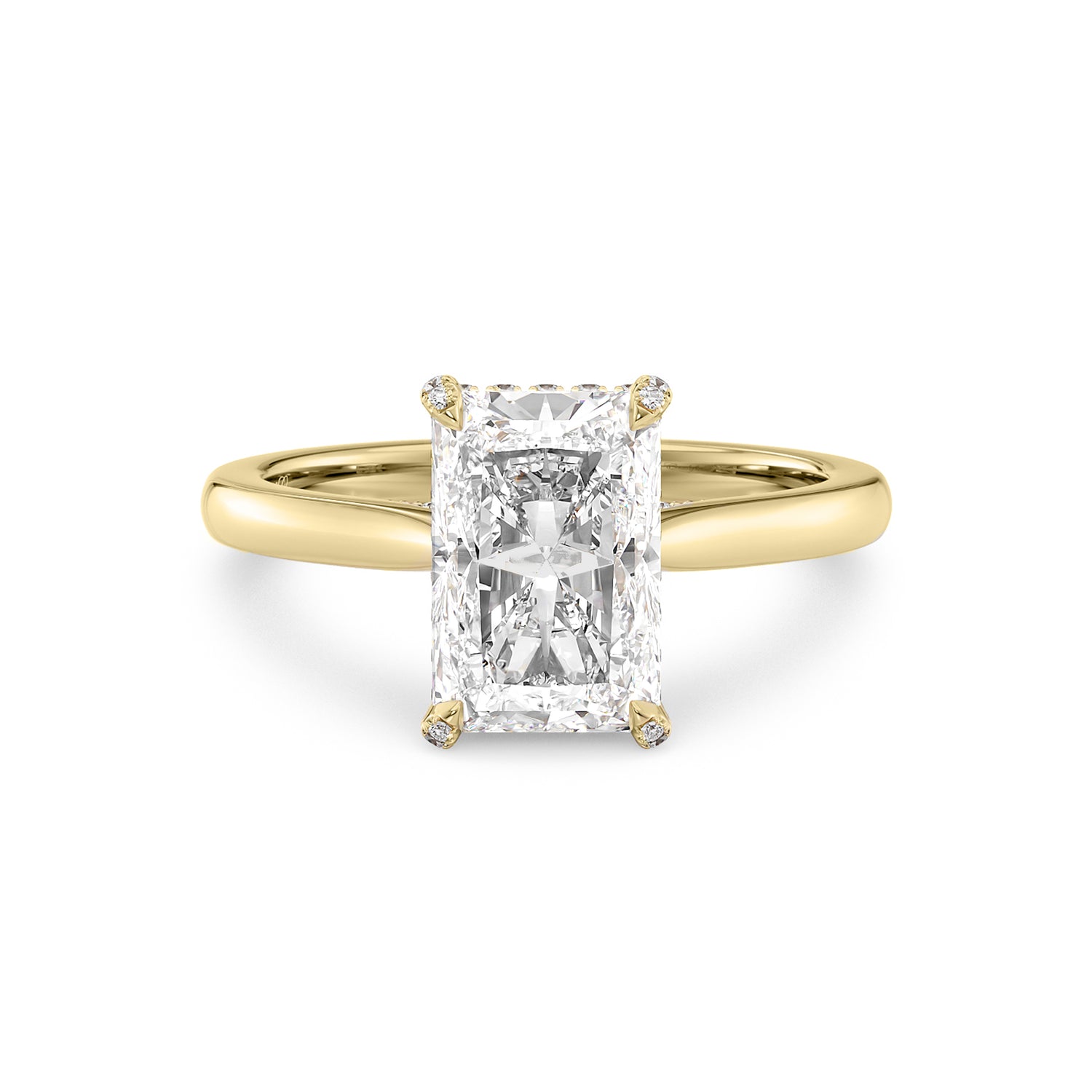 Cathedral Pavé Basket and Bridge Engagement Ring