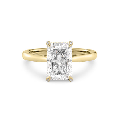 Cathedral Pavé Basket and Bridge Diamond Ring