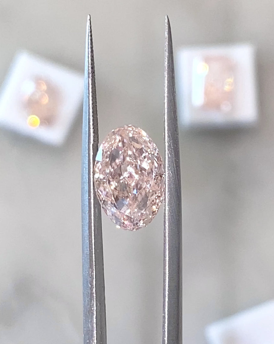 Pink Oval Lab Diamond 2.19 ct VS1