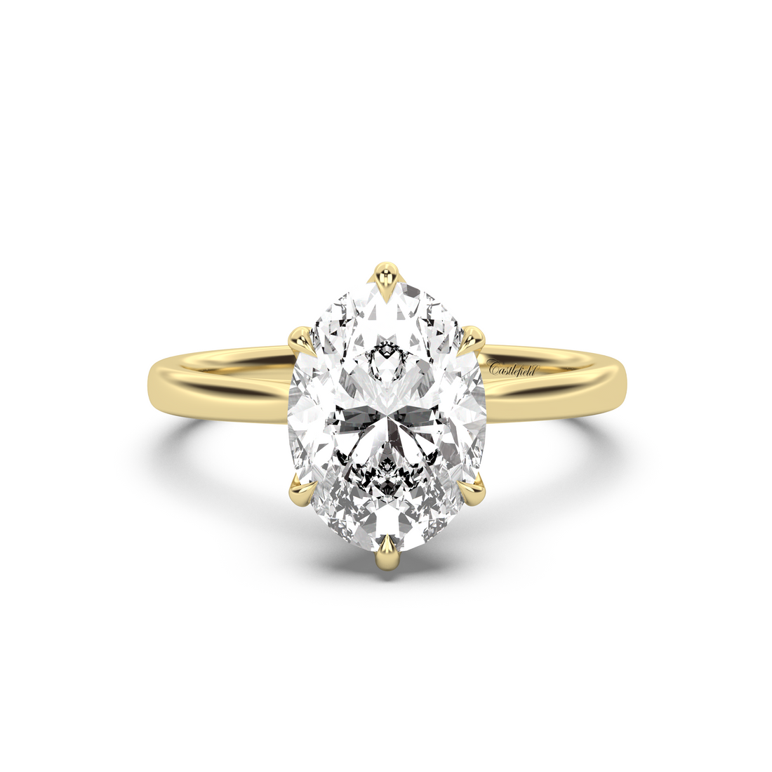 Classic Petal Cathedral Diamond Ring Setting