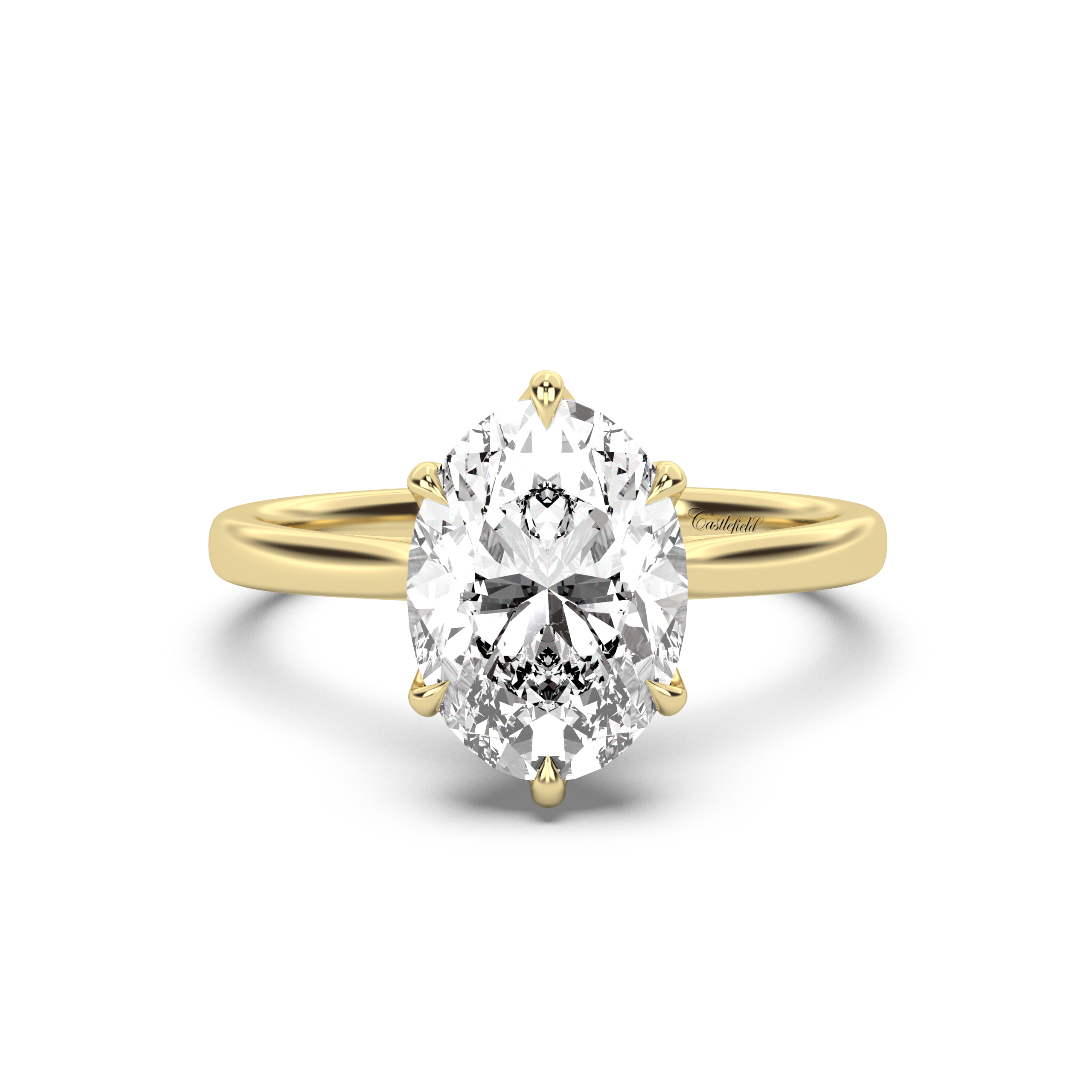 Classic Petal Cathedral Diamond Ring Setting