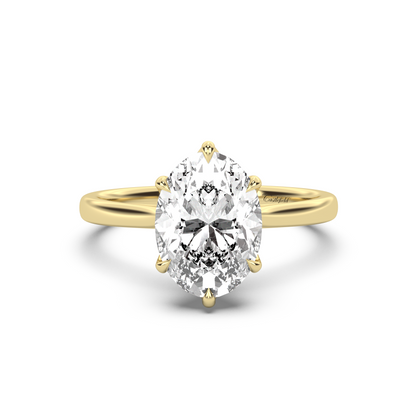 Classic Petal Cathedral Diamond Ring Setting