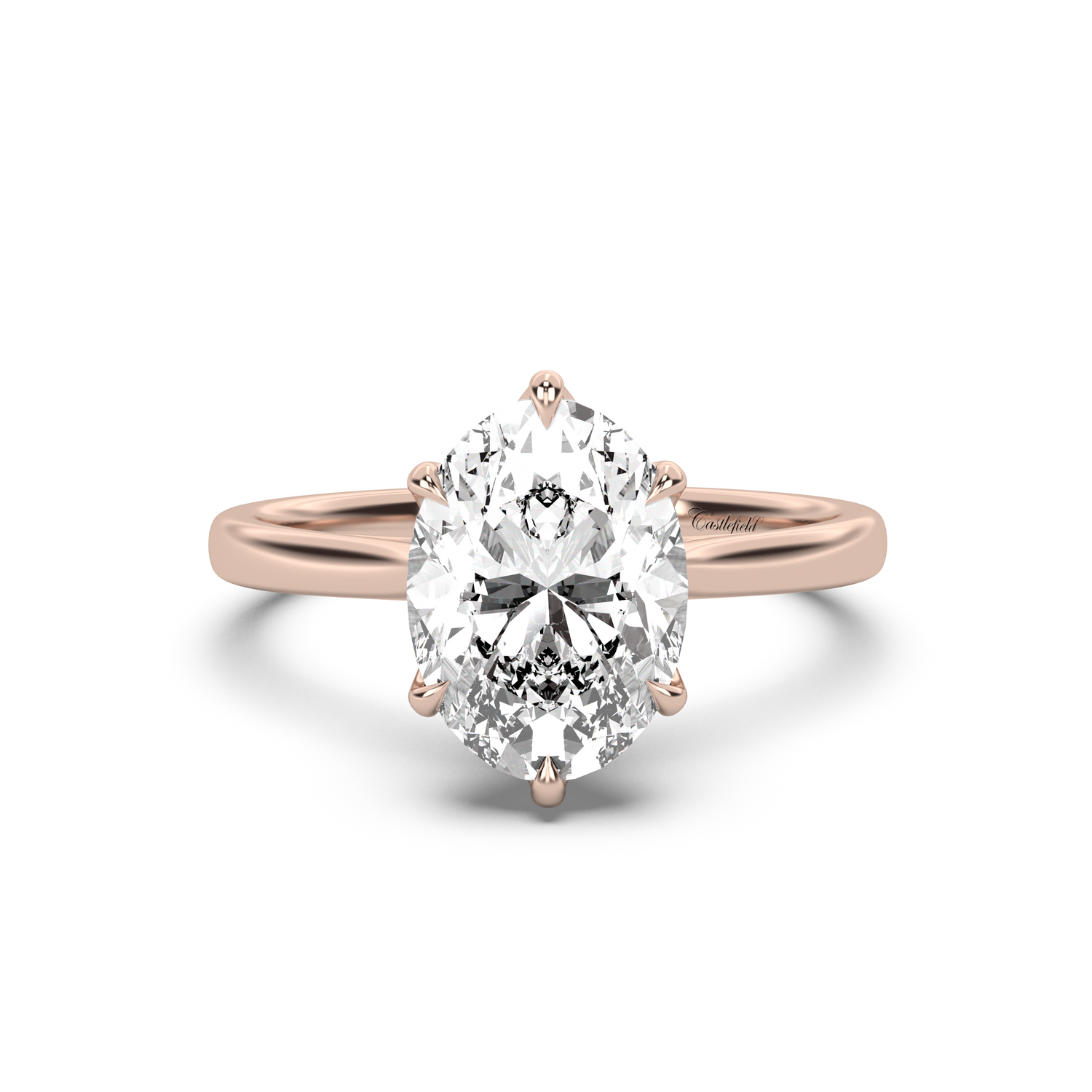 Classic Petal Cathedral Diamond Ring Setting