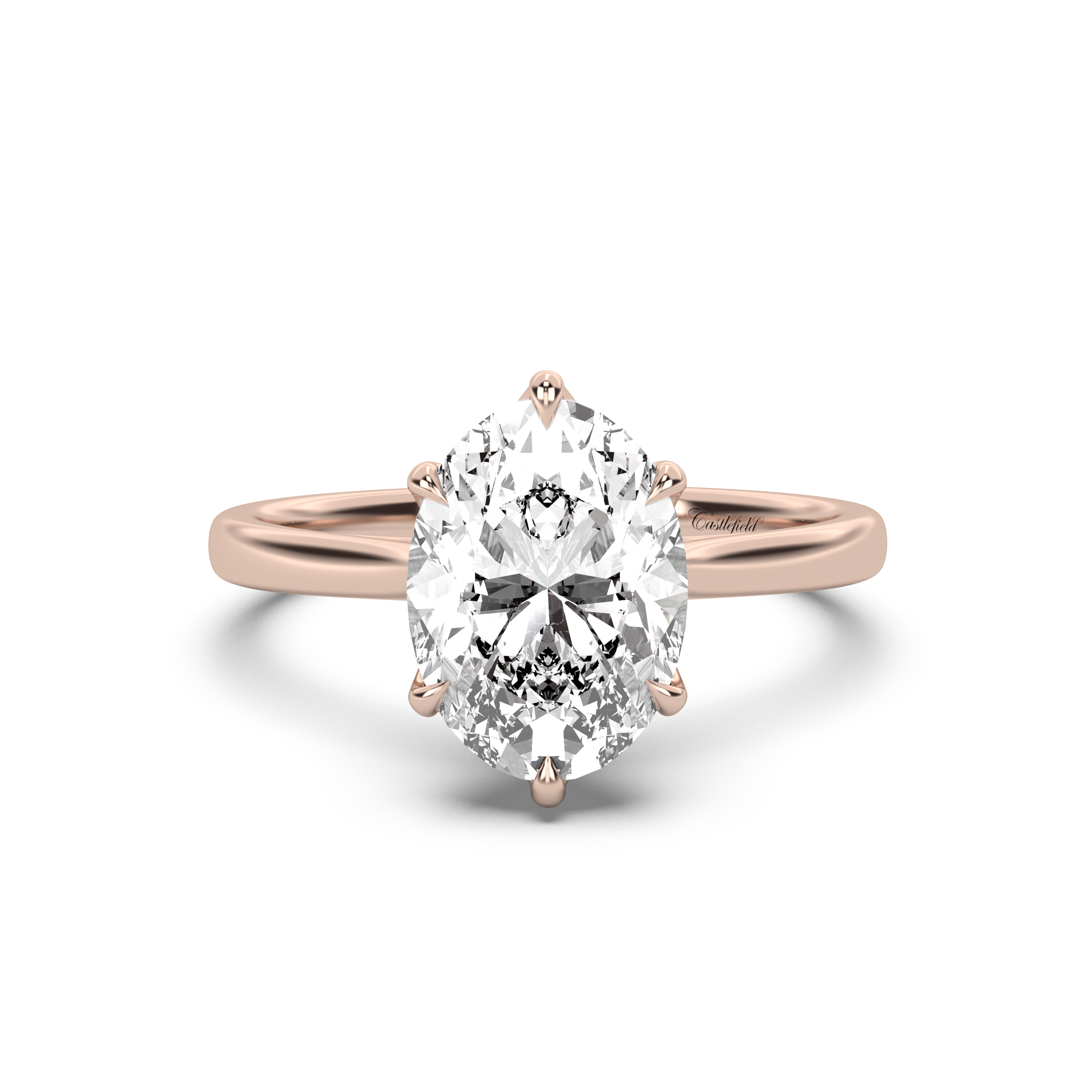 Classic Petal Cathedral Diamond Ring Setting